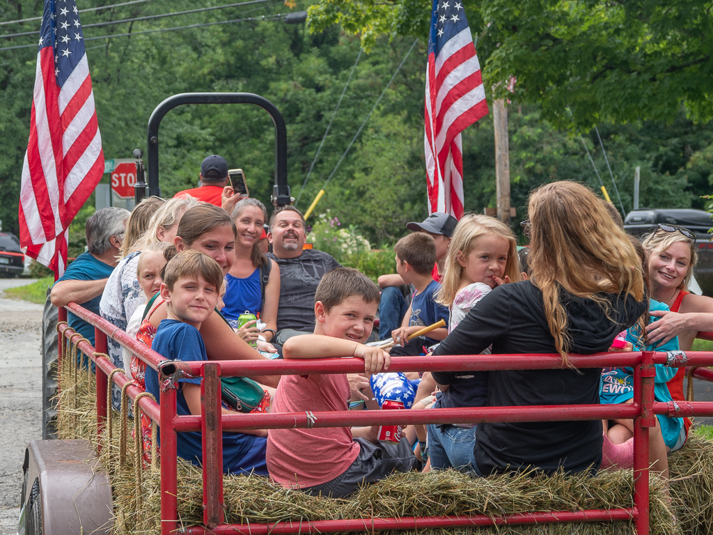 Families taking a hayride