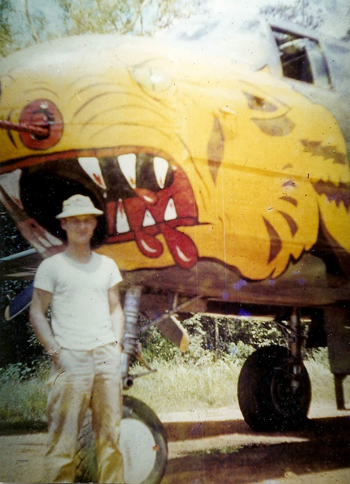 Edward Poltrack with B-25