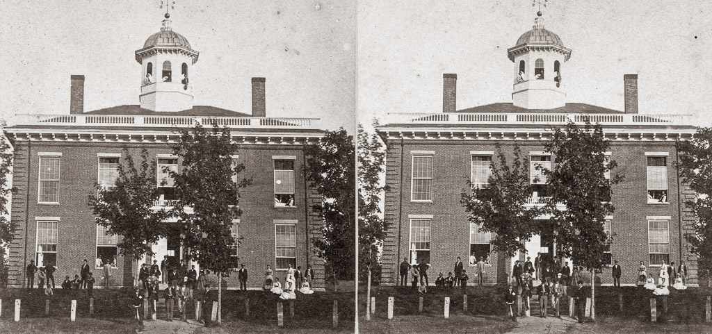 Stereoscope photo of Appleton Academy (New Ipswich Historical Society)