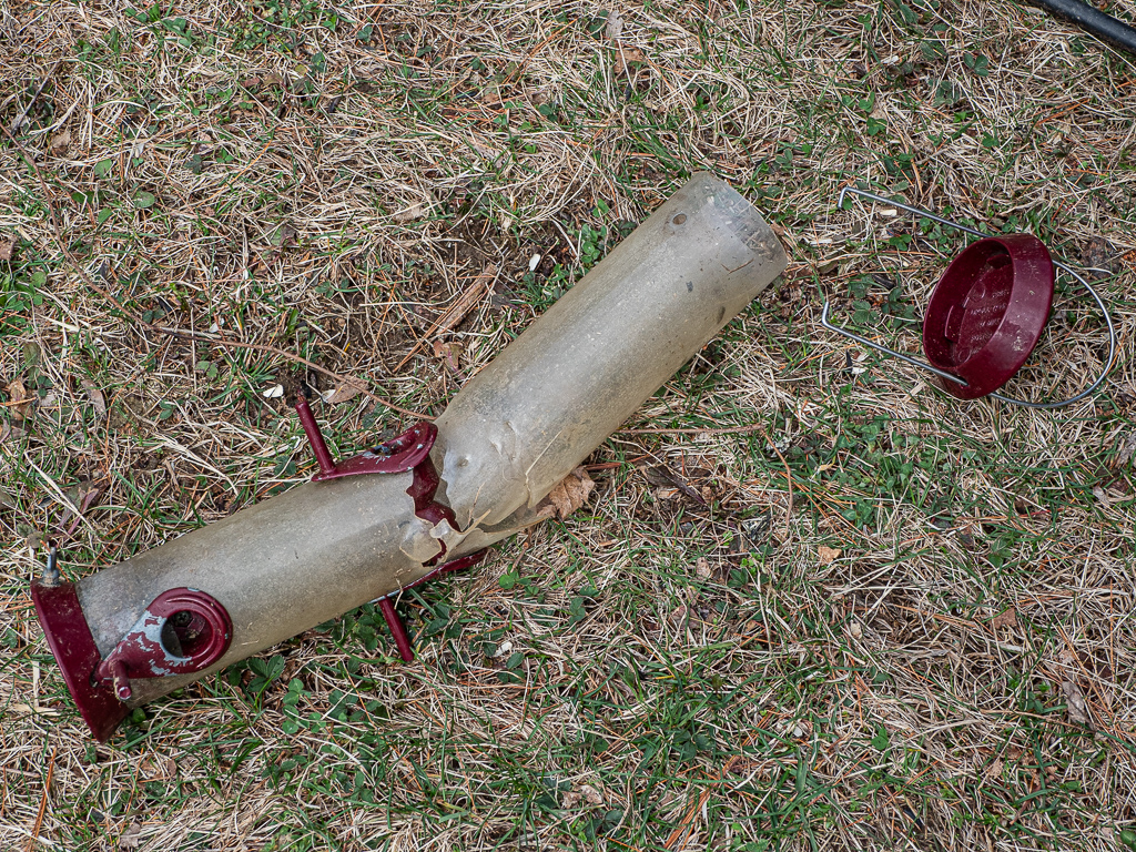 Bear damage to feeder