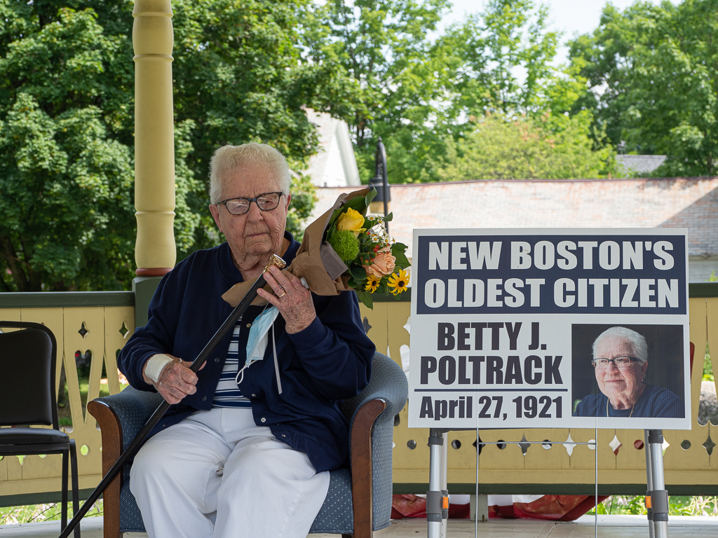 Boston Post Cane ceremony for Betty Poltrack