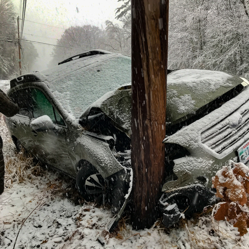 Totaled Subaru