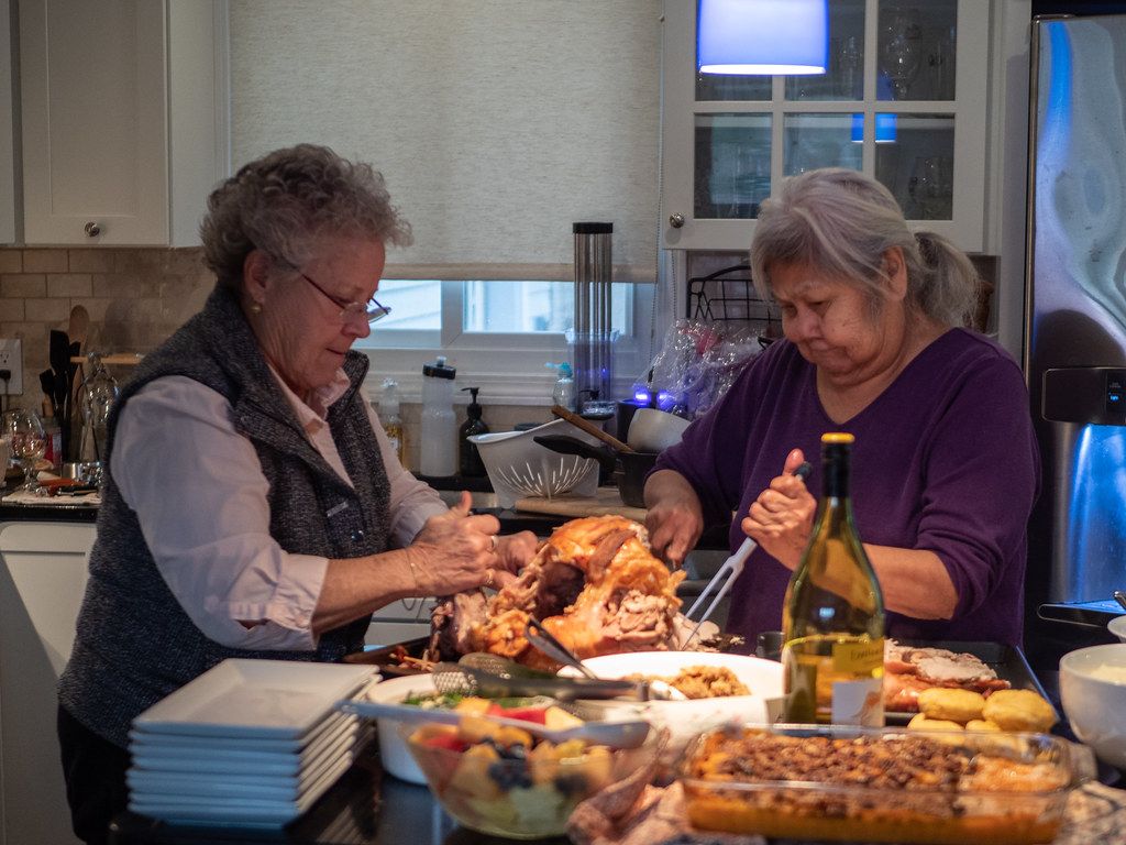 Carving the turkey