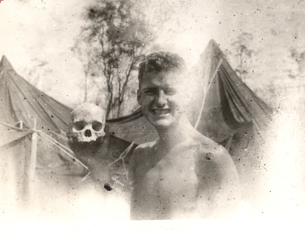 Ed Poltrack with skull