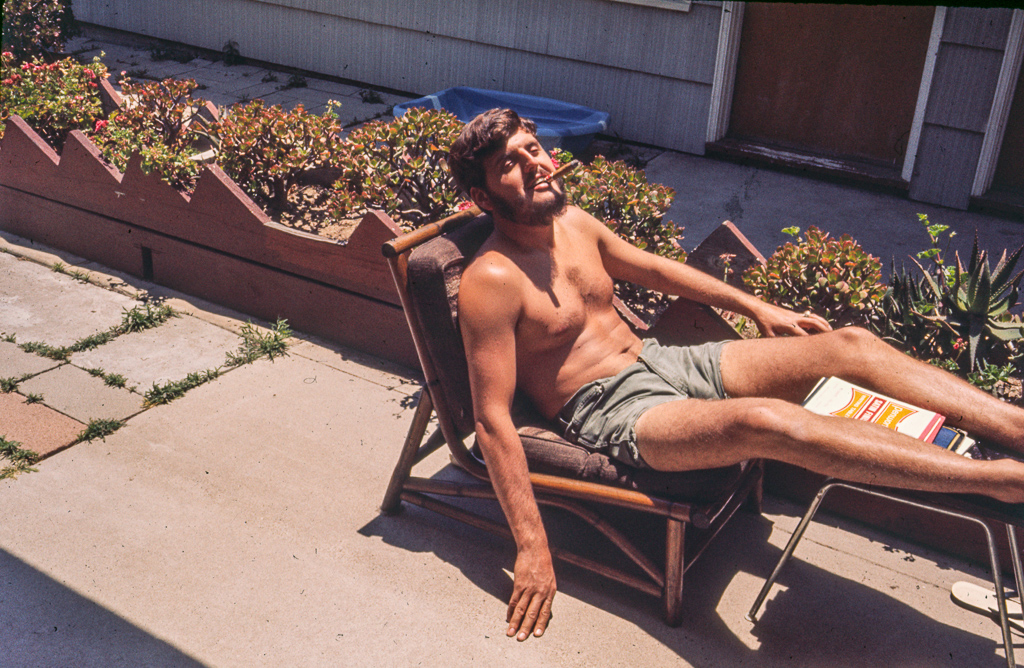 Frank Chupko relaxing in sun
