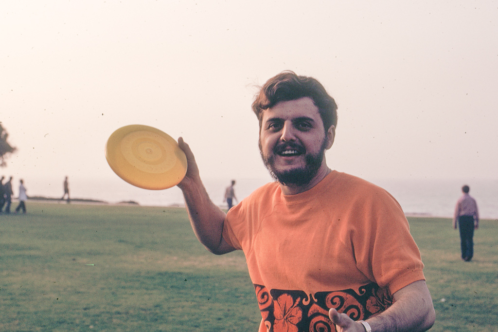 Frank Chupko with Frisbee