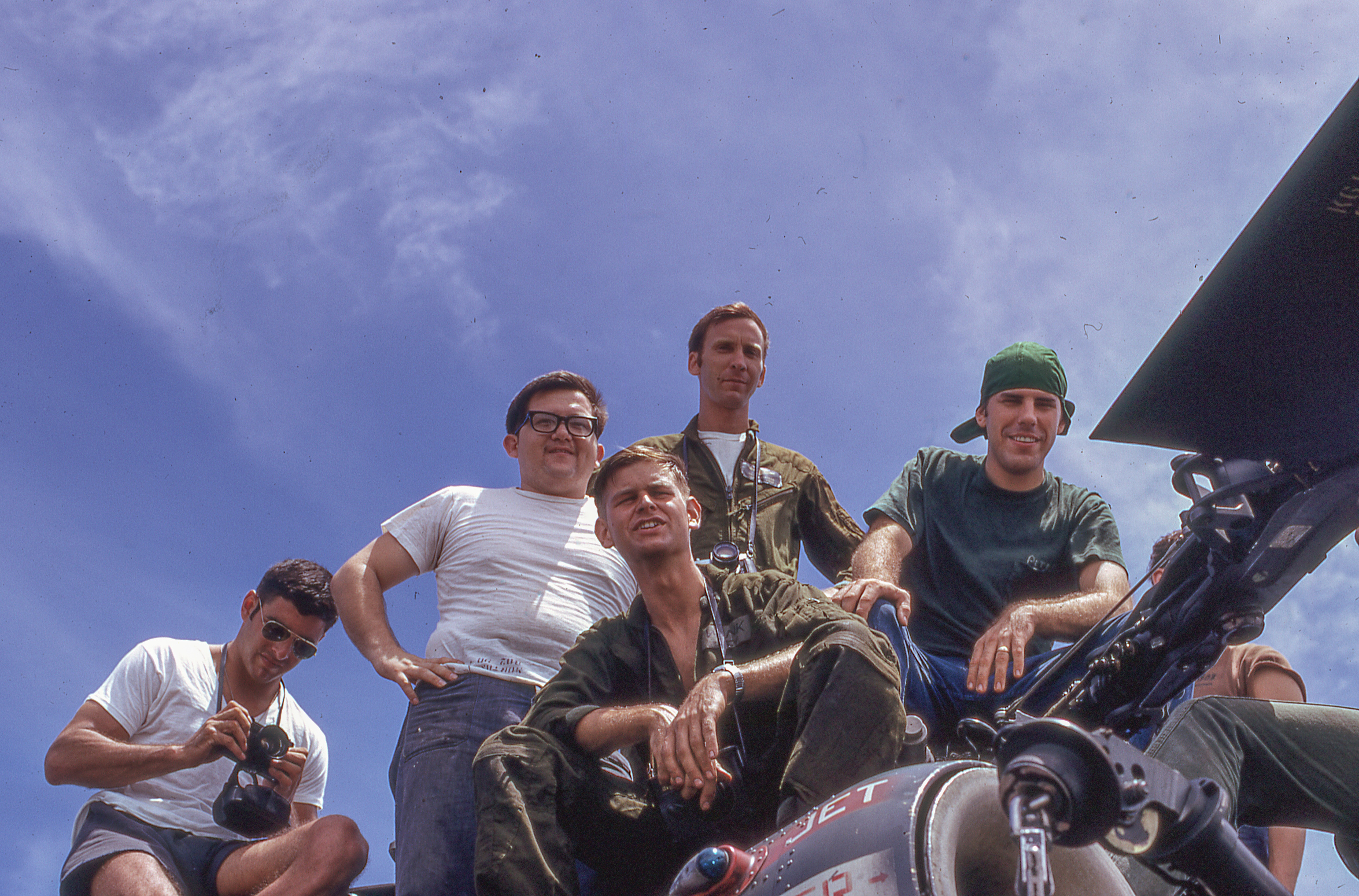 HC-1 Crew on helicopter