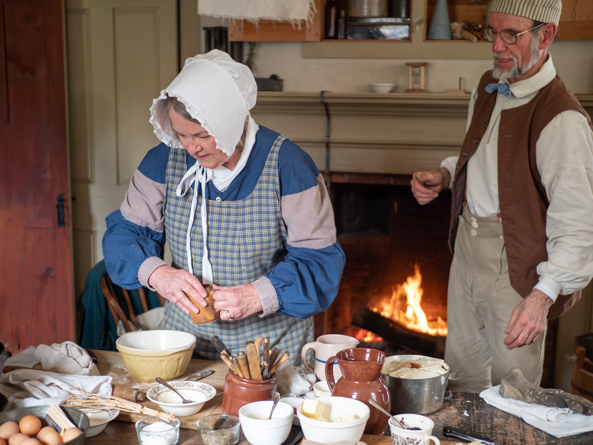 Phoenix Mill House hearth cooking demonstration in Peterborough, NH