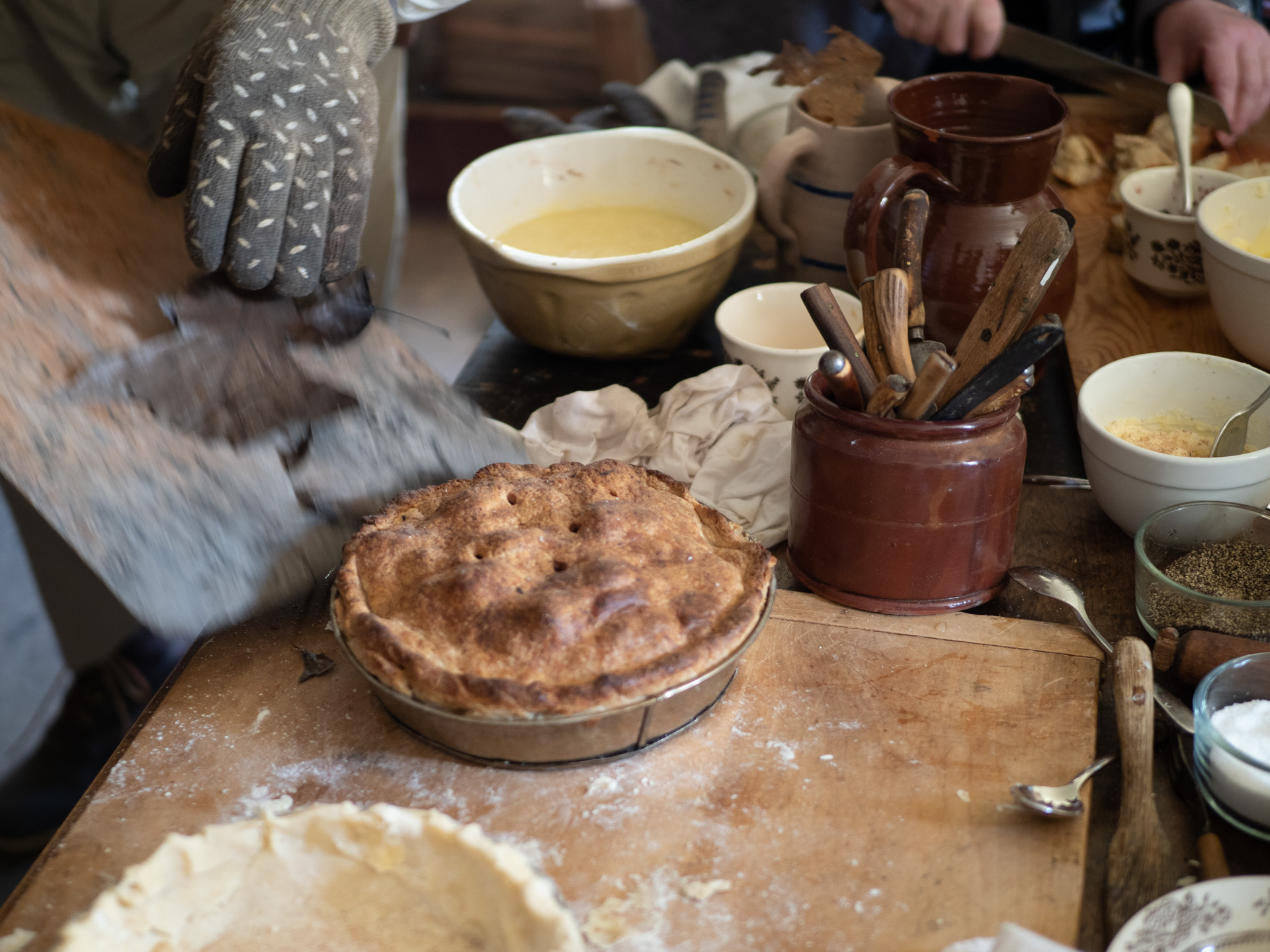 The pork and apple pie was delicious