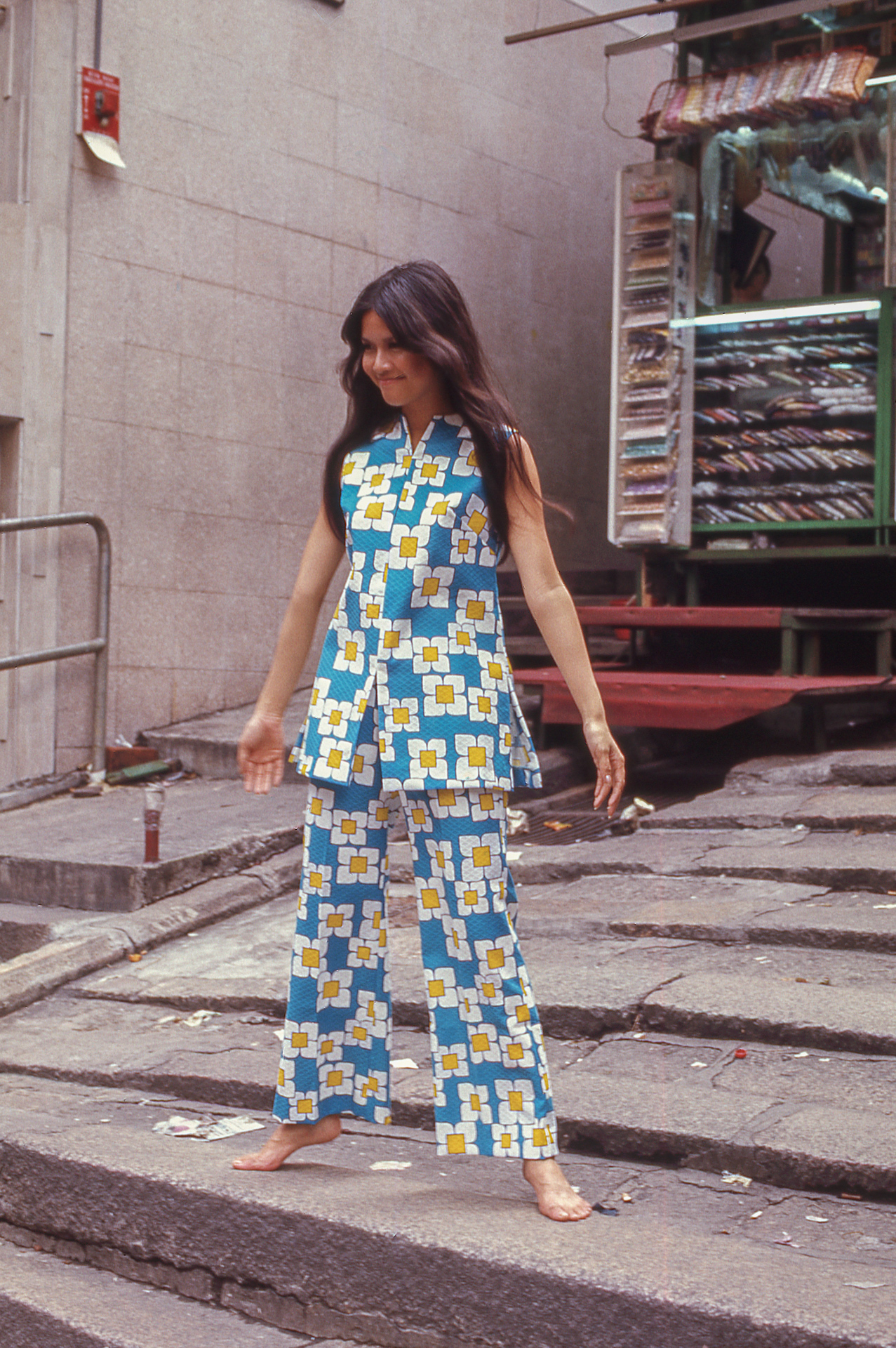 Fashion Shoot on the street of Hong Kong - 1970
