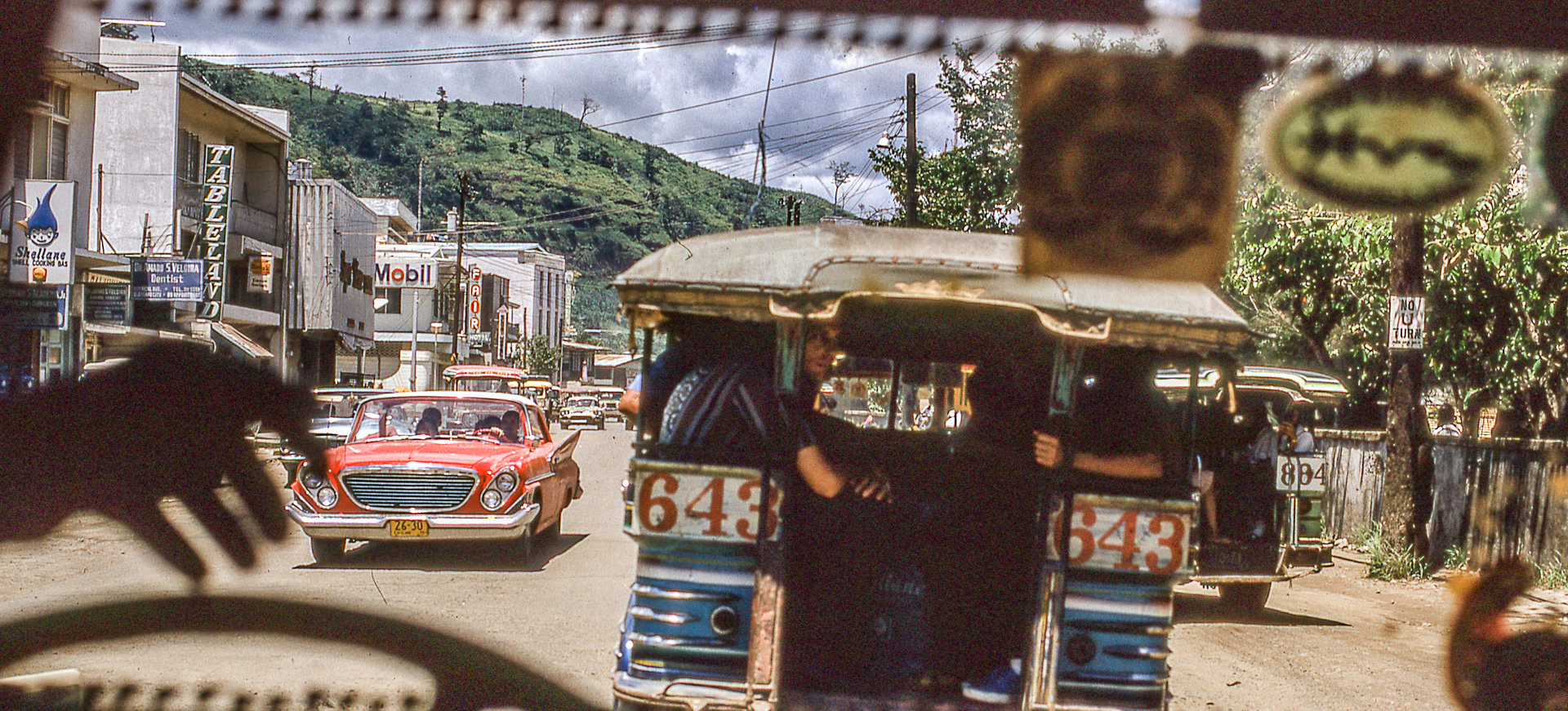 Jeepney ride down the streets of Olongapo, Philippines in 1970 Jeepney Ride