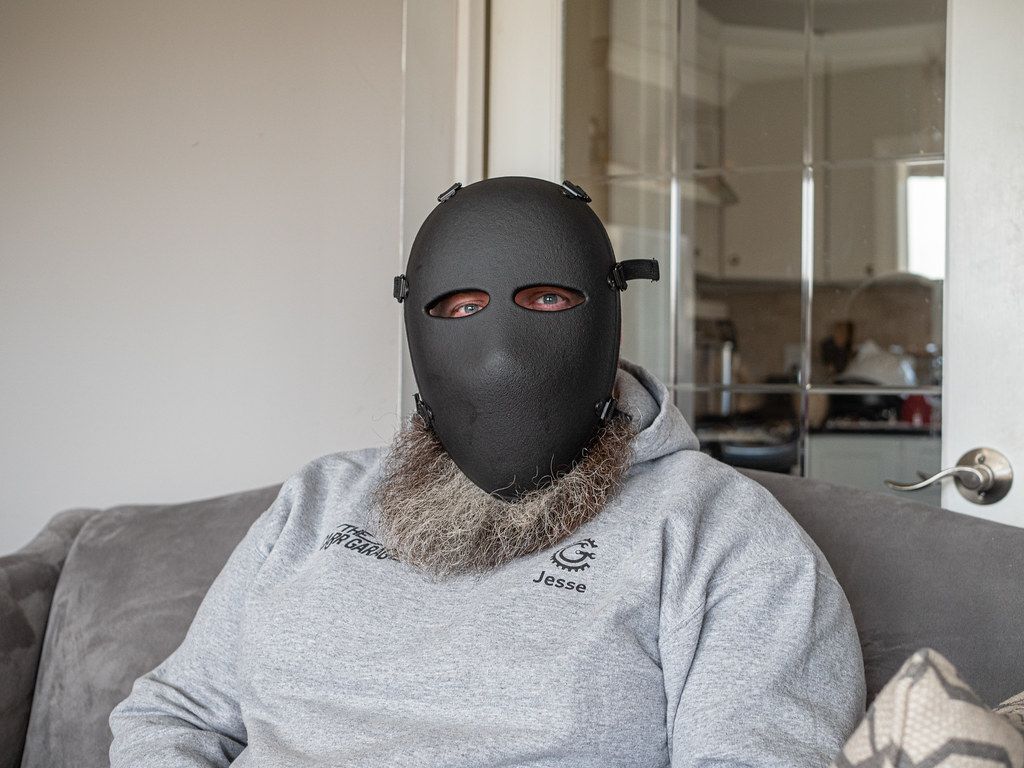 Jesse with mask