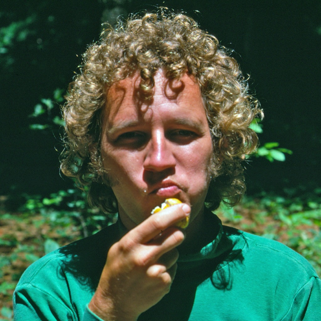 John Poltrack with curls