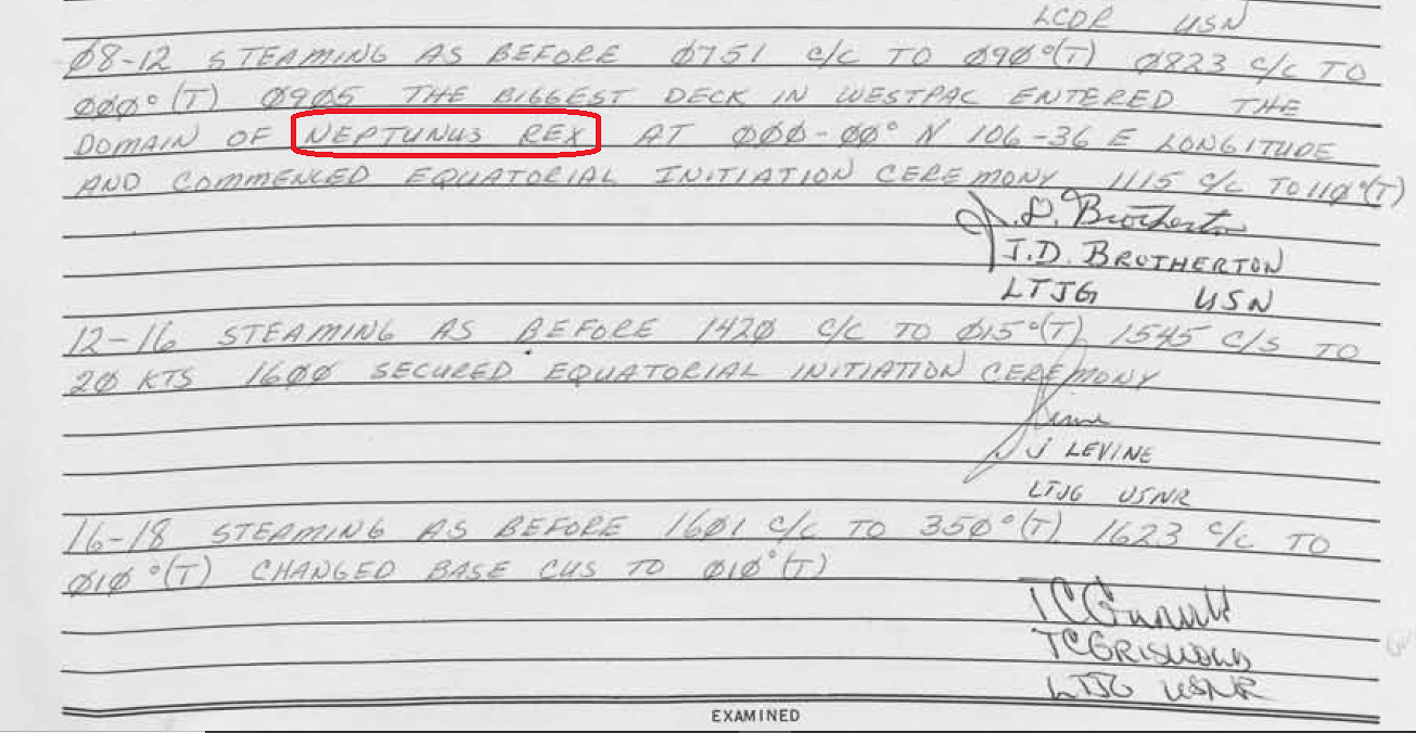 Ships log entry September 10, 1970 Ships log entry September 10, 1970