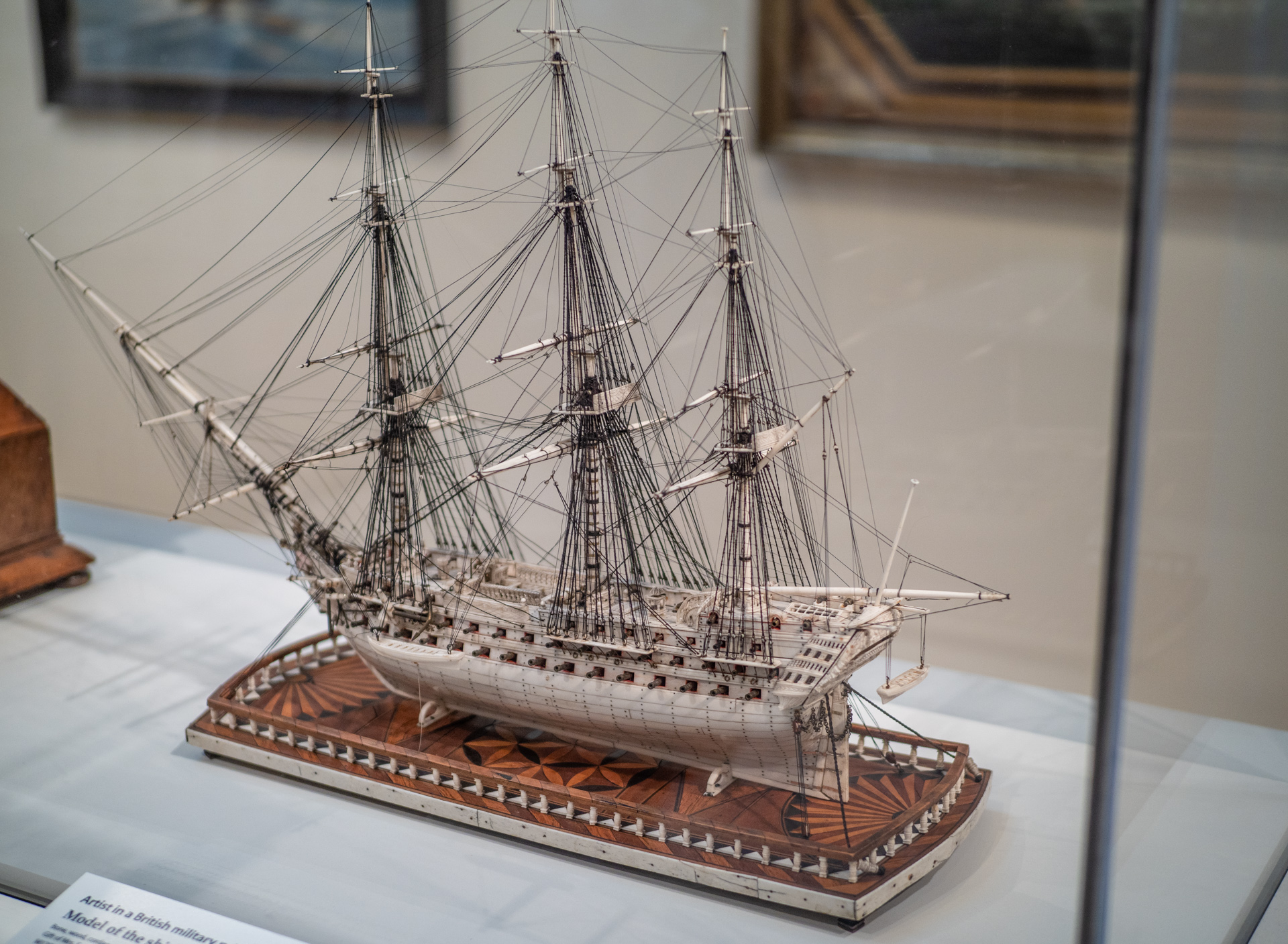 Model of the ship Seduisant, 1800-1825 created by an artist in a British prison