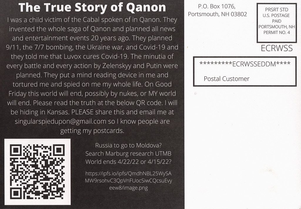 Qanon Postcard