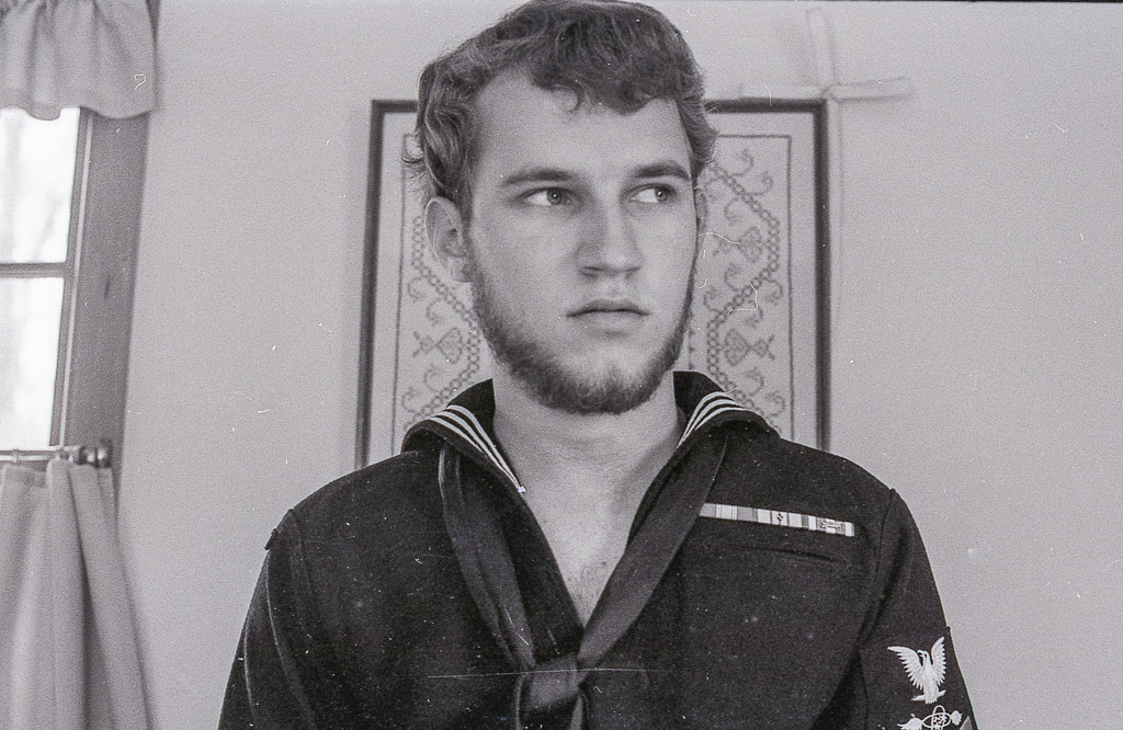Sailor John Poltrack (with wispy beard)