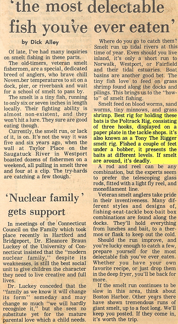 Poltrack Rig Newspaper Clipping