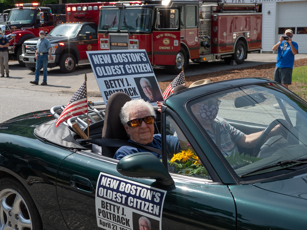 Betty Poltrack, most senior citizen of New Boston, NH
