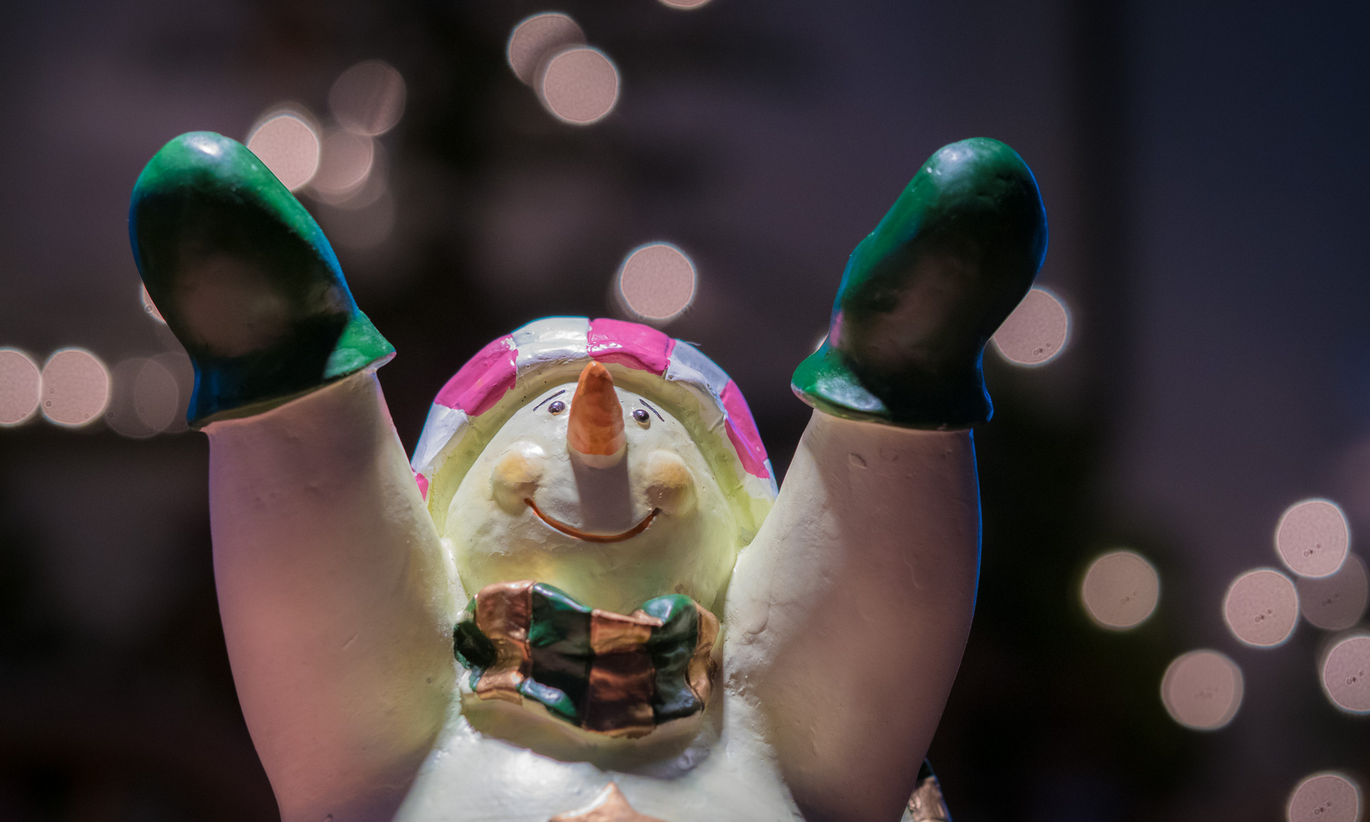 Let It Snow Christmas themed macro photos