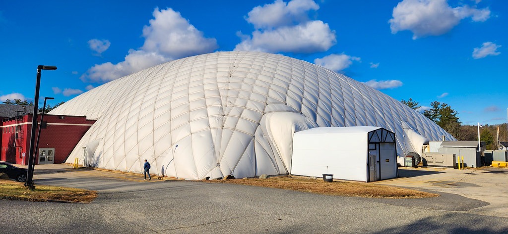 The "Bubble" athletic complex at Franklin Pierce University