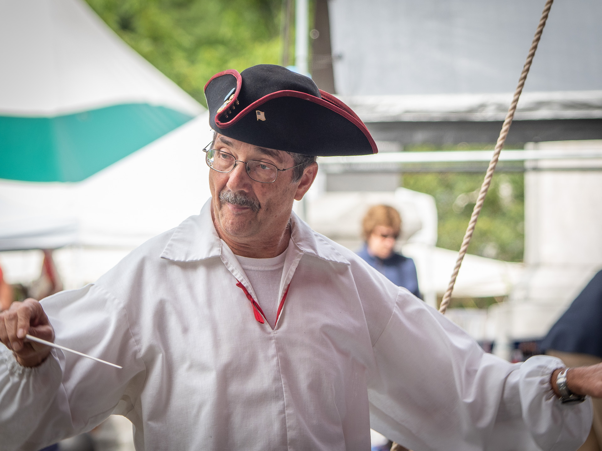 The conductor of the Temple Town Band The Conductor