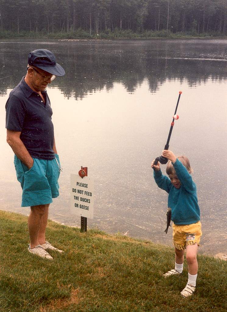 Tony and Jesse at Digital Equipment Corporation fishing derby