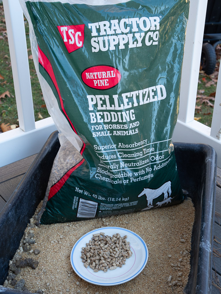 Pelletized Bedding for kitty litter