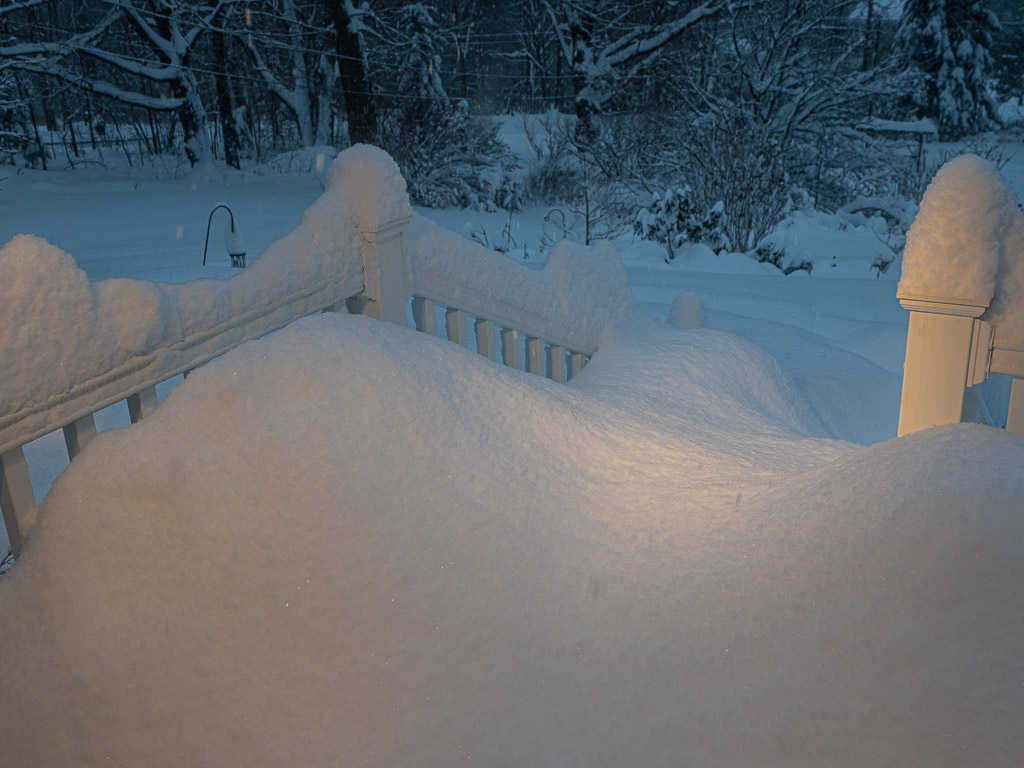 Morning view of snowfall
